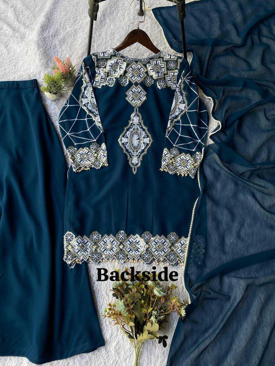 Ynf Georgette KESH678 LG-2063 Suits & Dresses Islamic Clothing Wholesale Pakistani Suits Embroidery Suits Palazzo Suit Manufacturer- Kapda Export