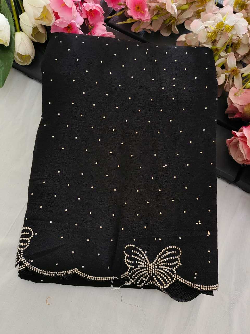 Ynf Georgette KESH682 Ajmila Sarees Wholesale Designer Sarees Georgette Sarees Black Sarees Manufacturer- Kapda Export