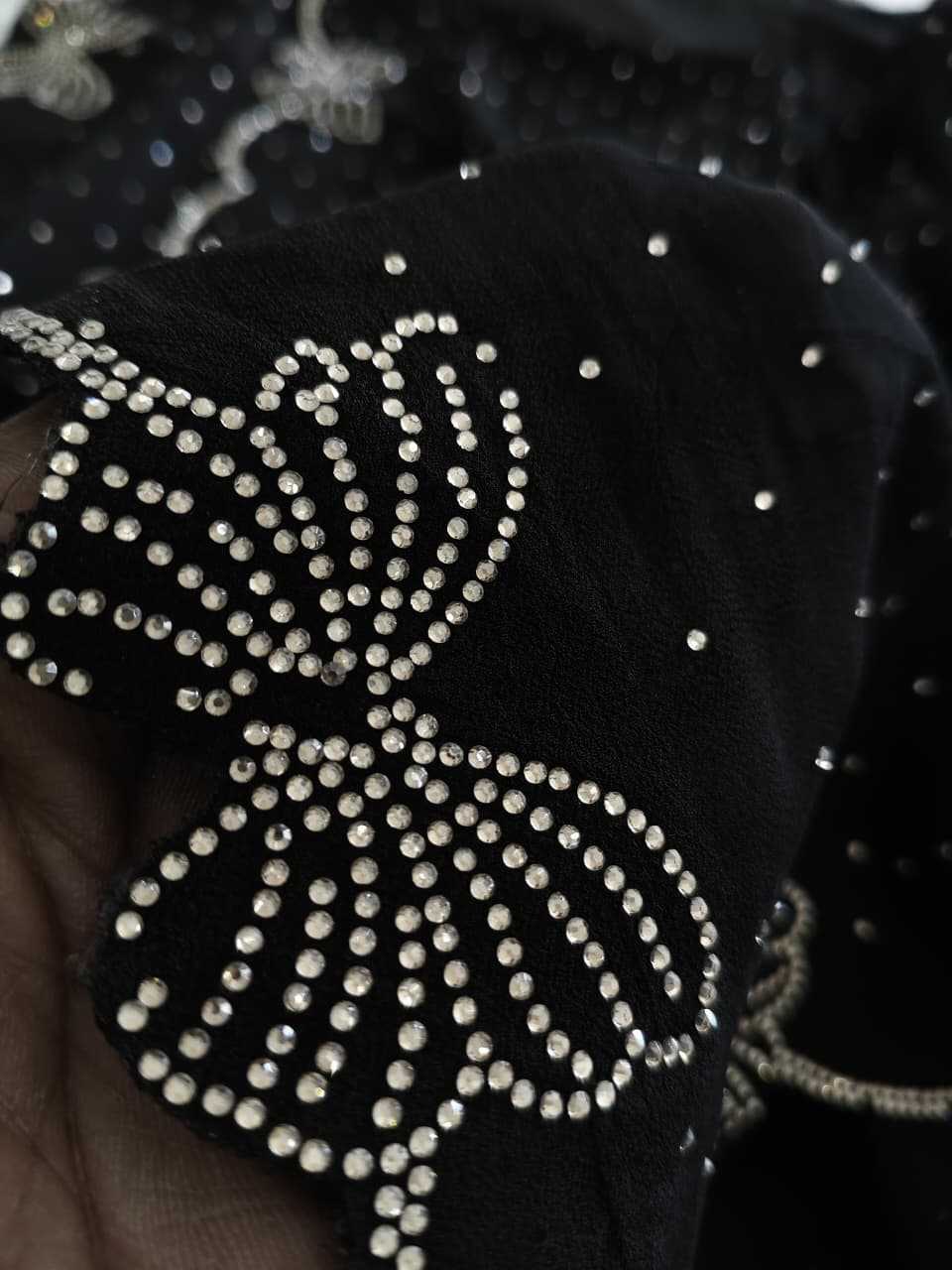 Ynf Georgette KESH682 Ajmila Sarees Wholesale Designer Sarees Georgette Sarees Black Sarees Manufacturer- Kapda Export