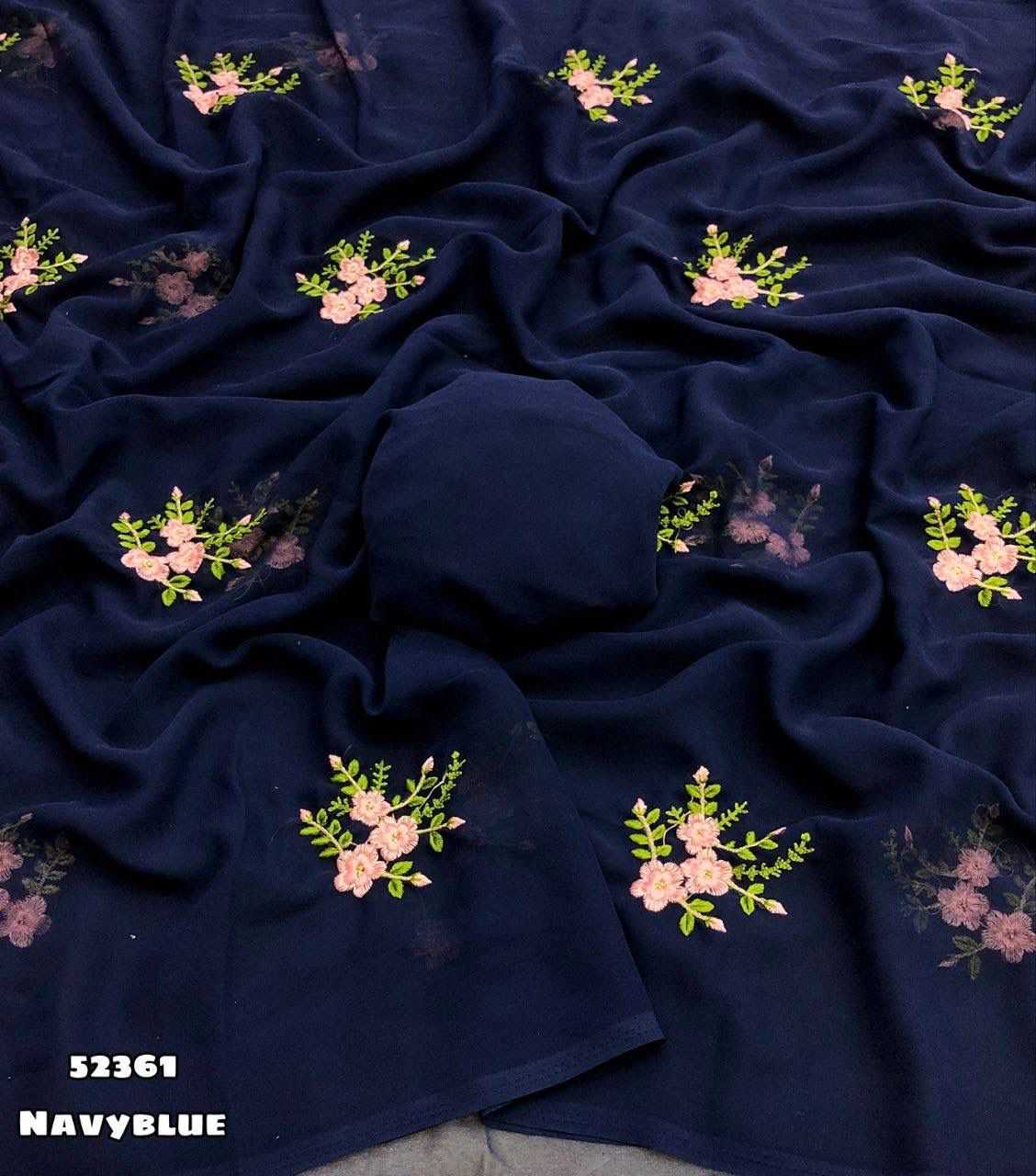 Ynf Georgette KESH683 52361 Sarees Wholesale Designer Sarees Georgette Sarees Embroidered Sarees Manufacturer- Kapda Export