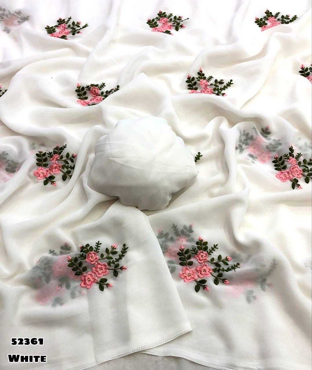 Ynf Georgette KESH683 52361 Sarees Wholesale Designer Sarees Georgette Sarees Embroidered Sarees Manufacturer- Kapda Export