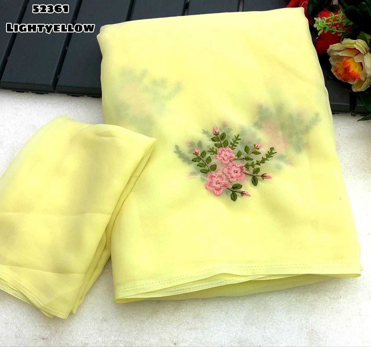 Ynf Georgette KESH683 52361 Sarees Wholesale Designer Sarees Georgette Sarees Embroidered Sarees Manufacturer- Kapda Export