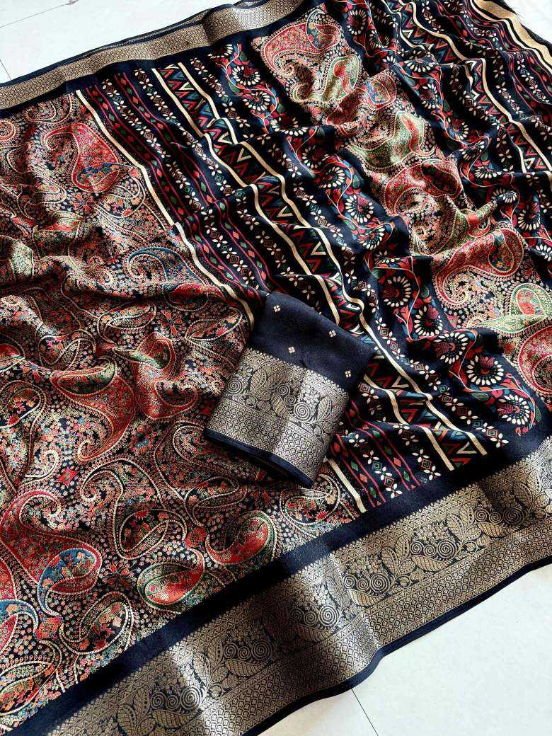 Ynf Georgette KESH693 Parnika Sarees Wholesale Designer Sarees Georgette Sarees Ajrakh Sarees Uniform Sarees Manufacturer- Kapda Export