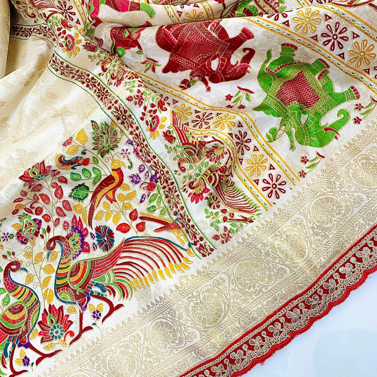 Ynf Georgette KESH737 Laibaah Sarees Festive Collections Wholesale Printed Sarees Georgette Sarees Onam Collections Manufacturer- Kapda Export