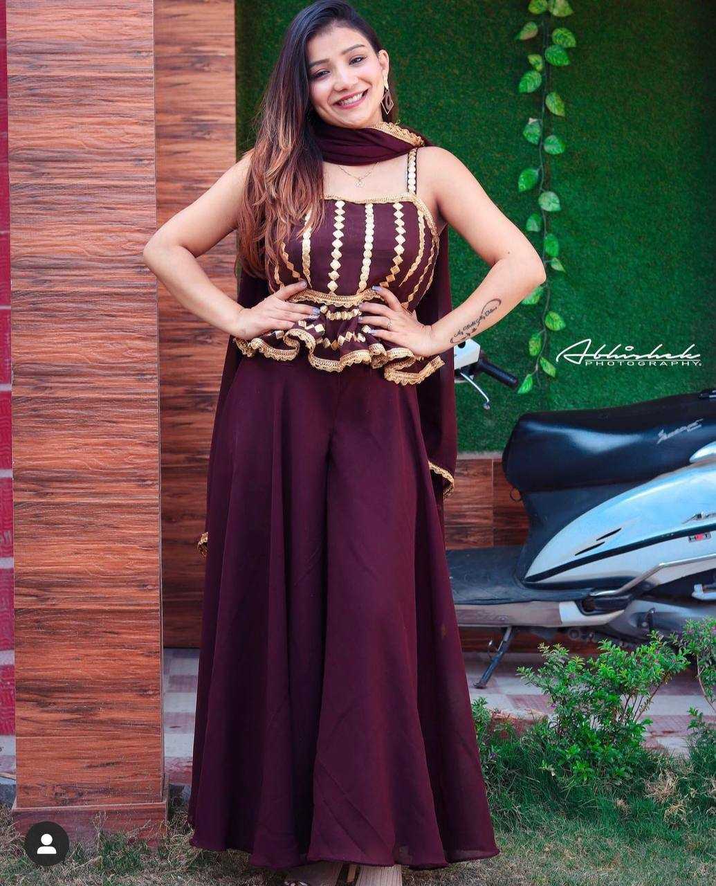 Ynf Georgette RIN213 L159 Suits & Dresses Wholesale Palazzo Suit Georgette Suit Designer Suits Manufacturer- Kapda Export