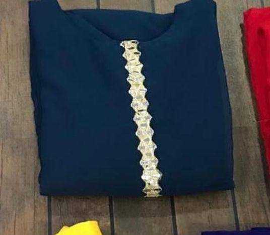 Ynf Georgette RIN213 L82 Kurti Wholesale Ethnic Kurtis Designer Kurtis Mirror Work Kurti Manufacturer- Kapda Export