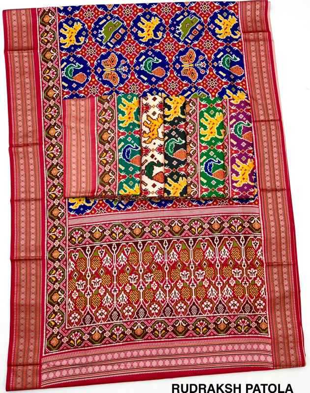 Ynf Handloom Silk KESH576 Rudraksh Patola Silk Sarees Wholesale Handloom Sarees Patola Sarees Zari Border Silk Sarees Manufacturer- Kapda Export