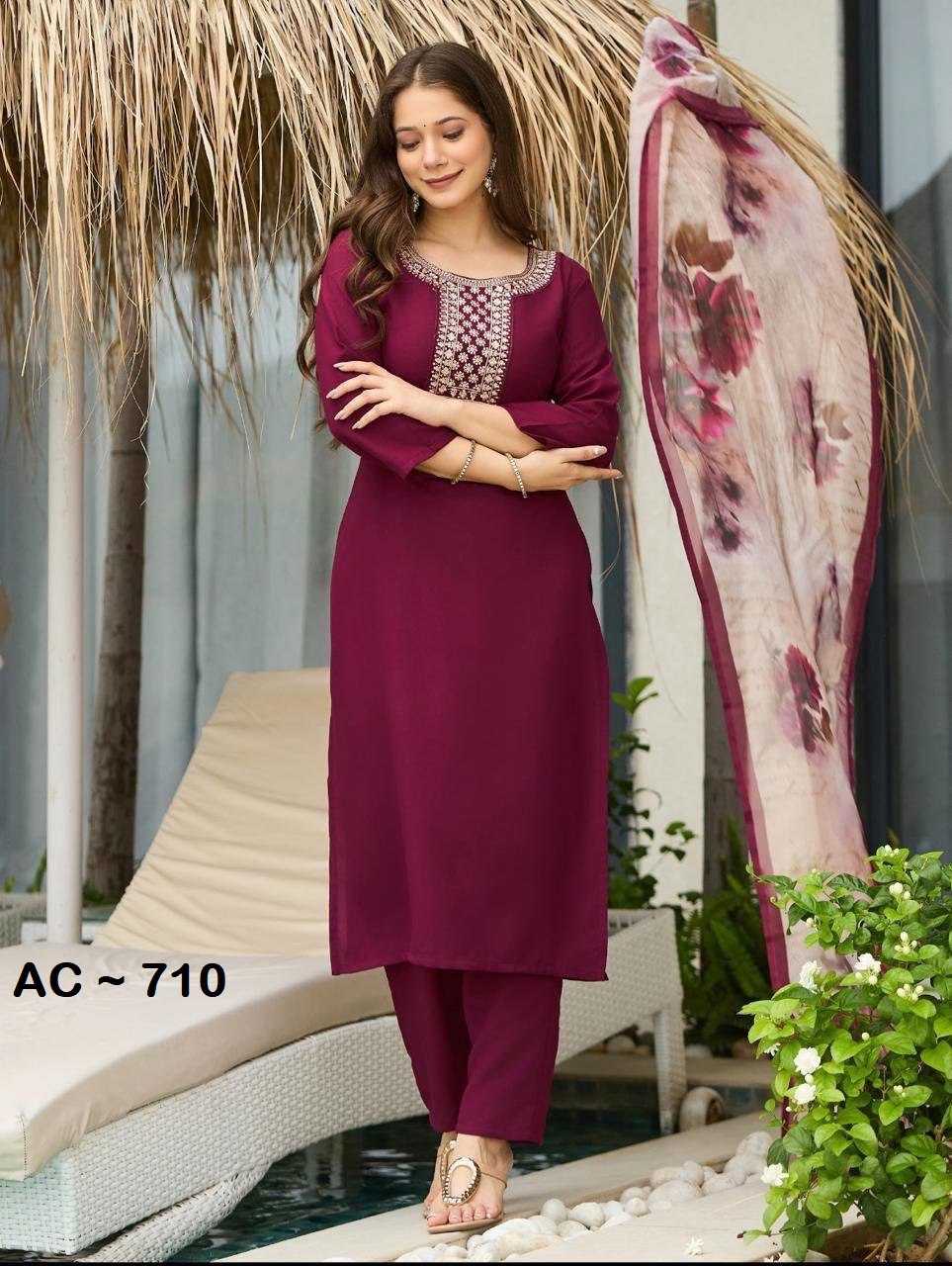 Ynf Heavy Rayon RIN131 MAROON Kurti Wholesale Printed Kurtis Rayon Kurtis Embroidered Kurtis Manufacturer- Kapda Export
