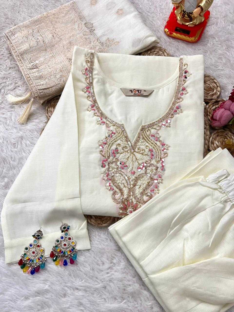 Ynf Heavy Roman Silk KESH594 Anvika Kurti Wholesale Mirror Work Kurti Embroidered Kurtis Silk Kurtis Manufacturer- Kapda Export