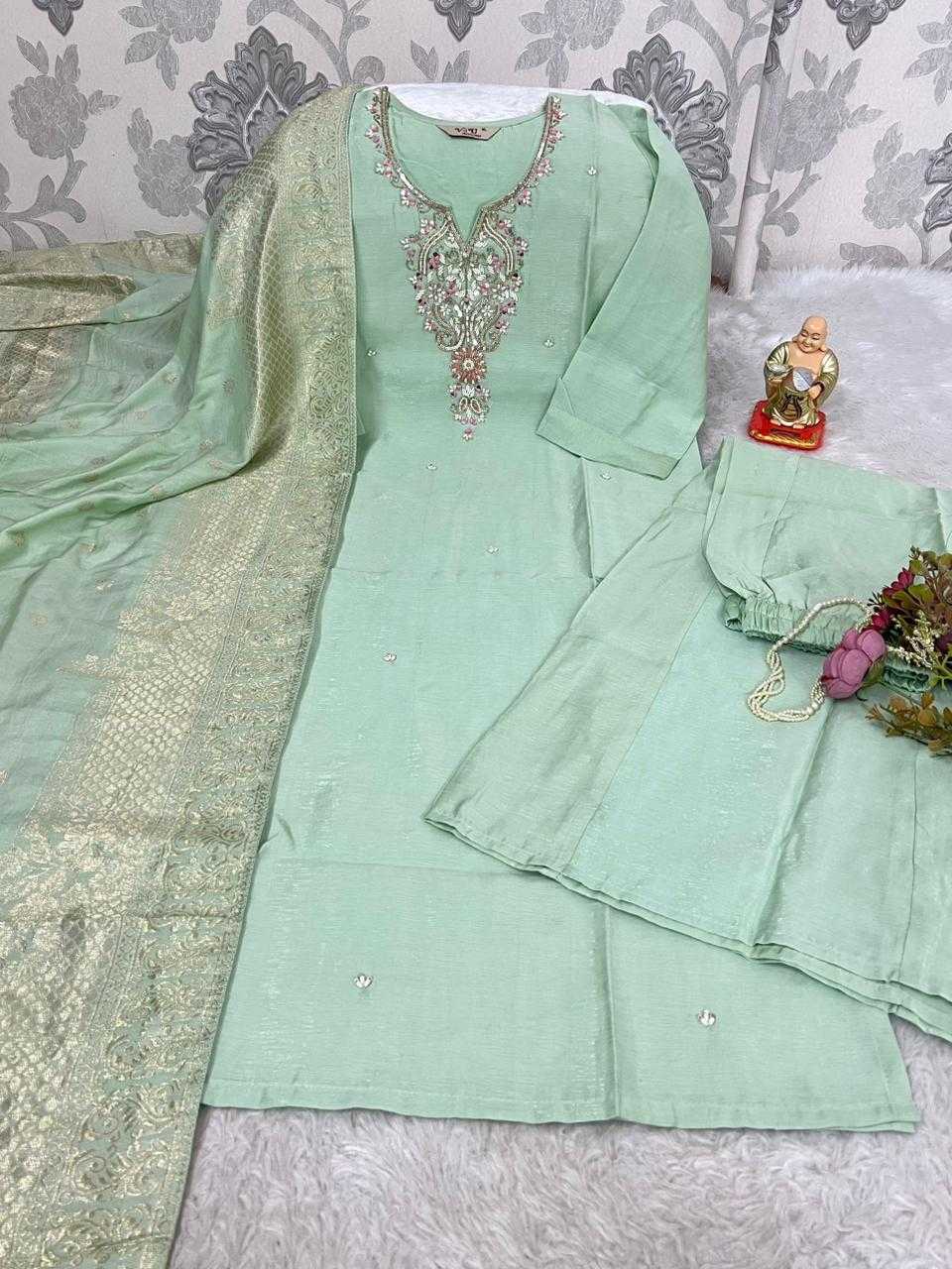 Ynf Heavy Roman Silk KESH594 Anvika Kurti Wholesale Mirror Work Kurti Embroidered Kurtis Silk Kurtis Manufacturer- Kapda Export