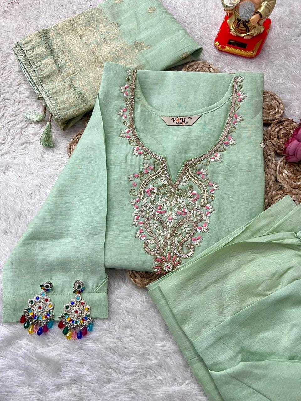 Ynf Heavy Roman Silk KESH594 Anvika Kurti Wholesale Mirror Work Kurti Embroidered Kurtis Silk Kurtis Manufacturer- Kapda Export