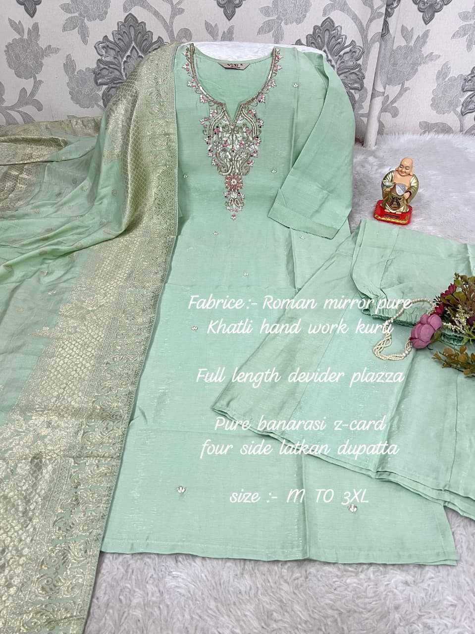 Ynf Heavy Roman Silk KESH594 Ashira Kurti Plus Size Collections Wholesale Designer Kurtis Embroidered Kurtis Silk Kurtis Manufacturer- Kapda Export