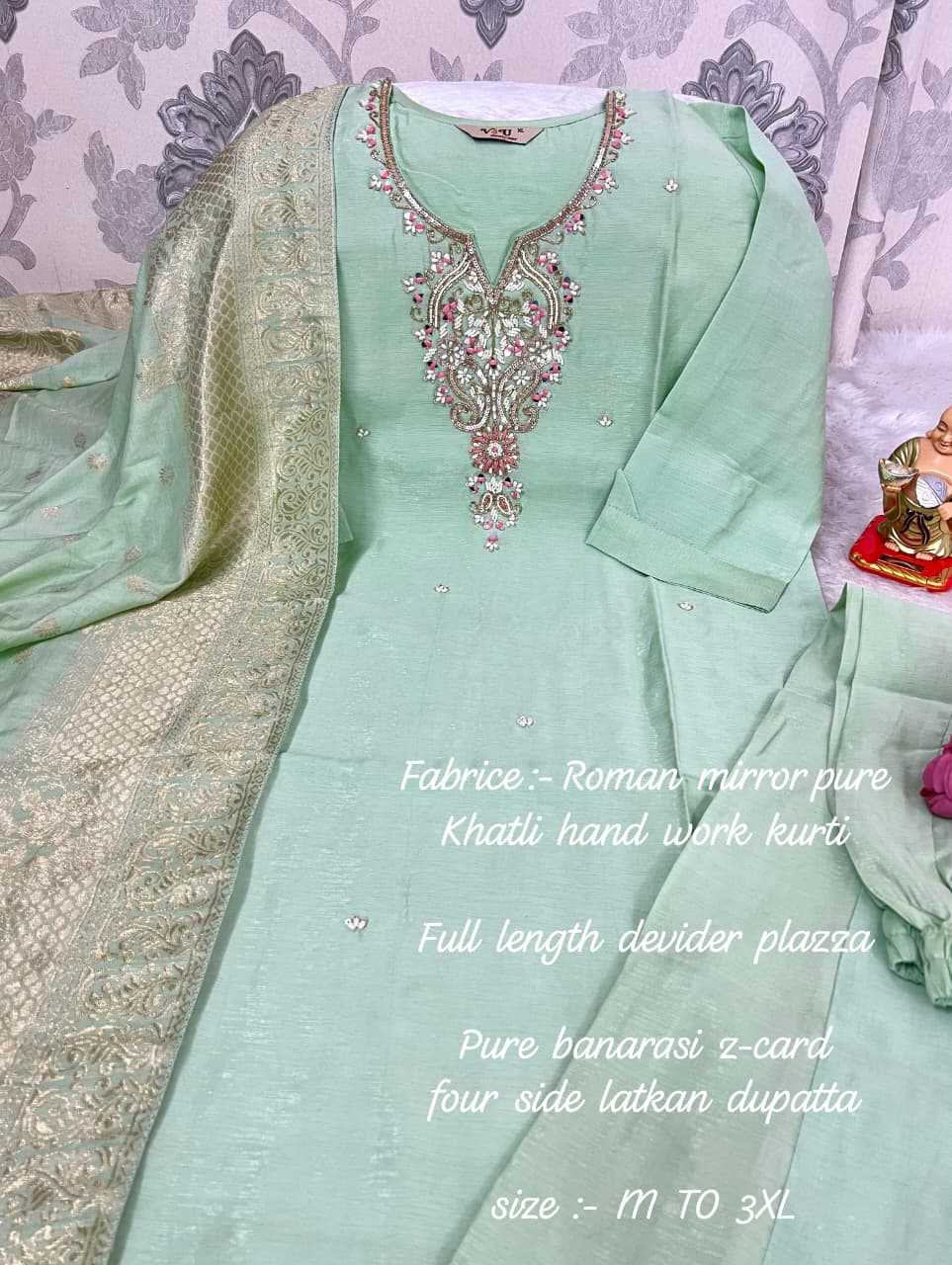 Ynf Heavy Roman Silk KESH594 Ashira Kurti Plus Size Collections Wholesale Designer Kurtis Embroidered Kurtis Silk Kurtis Manufacturer- Kapda Export