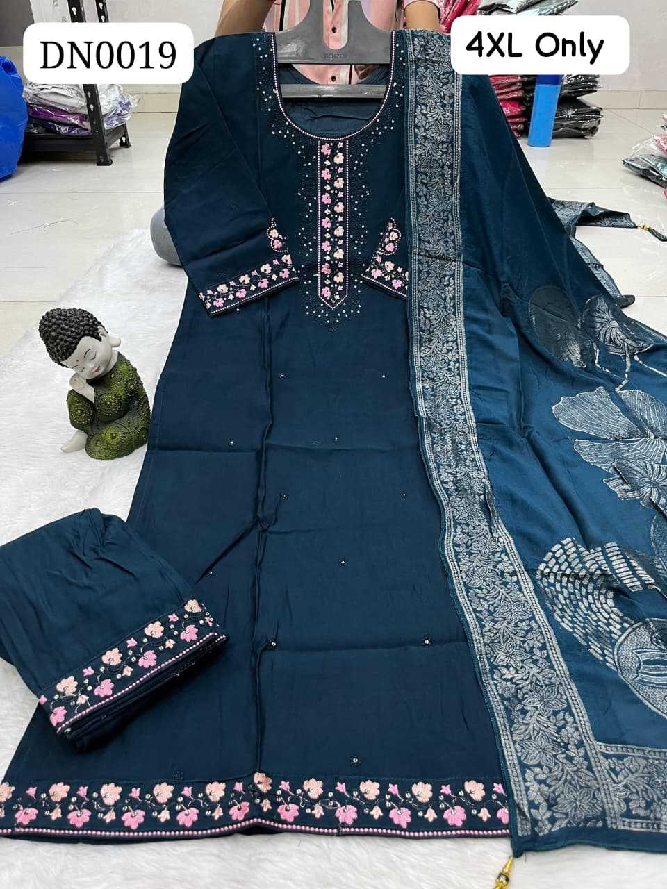 Ynf Heavy Roman Silk KESH720 DN0019 Kurti Plus Size Collections Wholesale Designer Kurtis Embroidered Kurtis Silk Kurtis Manufacturer- Kapda Export