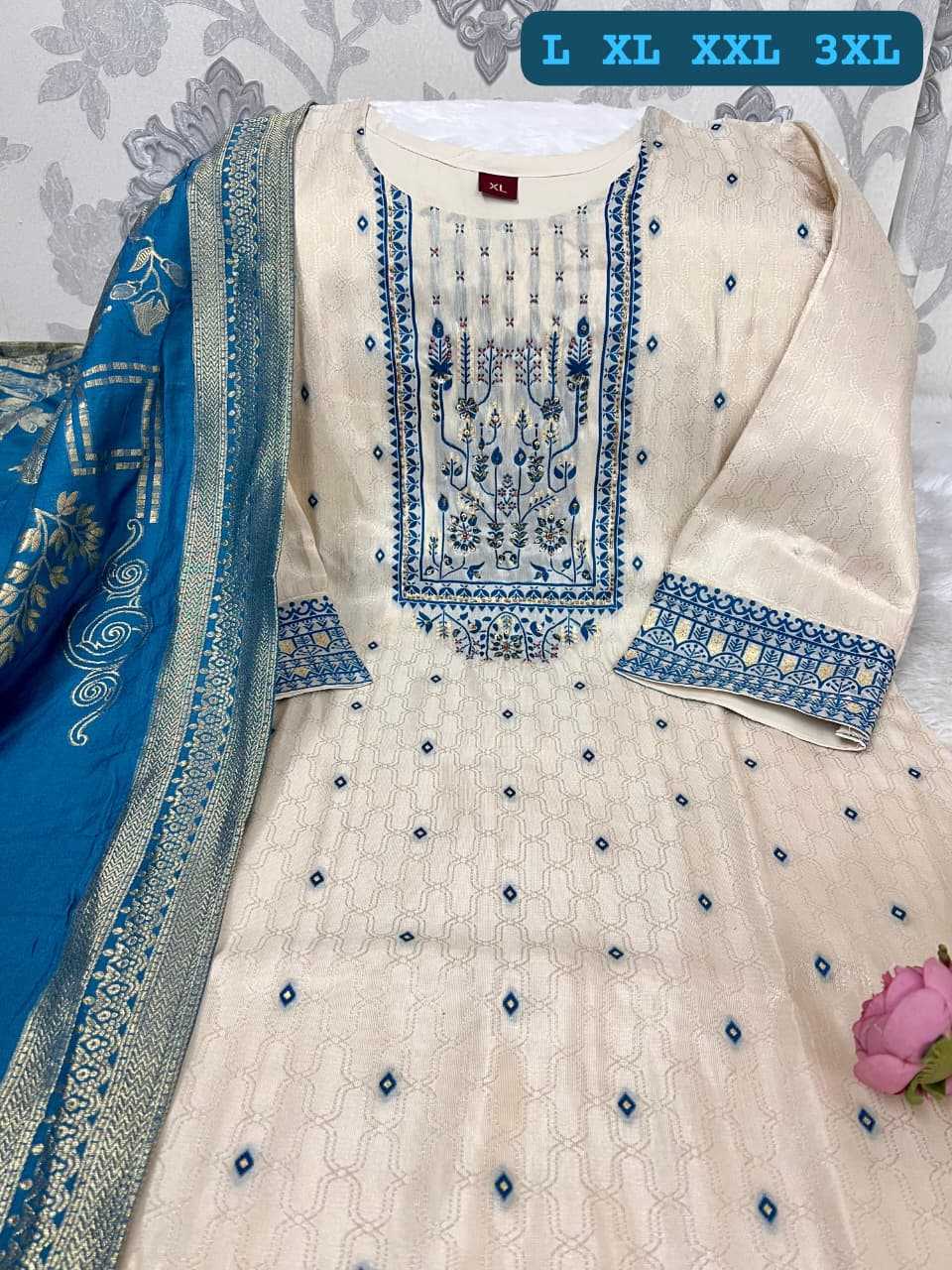 Ynf Jacquard KESH594 Iffat Kurti Festive Collections Plus Size Collections Wholesale Silk Kurtis Handloom Kurtis Onam Collections Manufacturer- Kapda Export