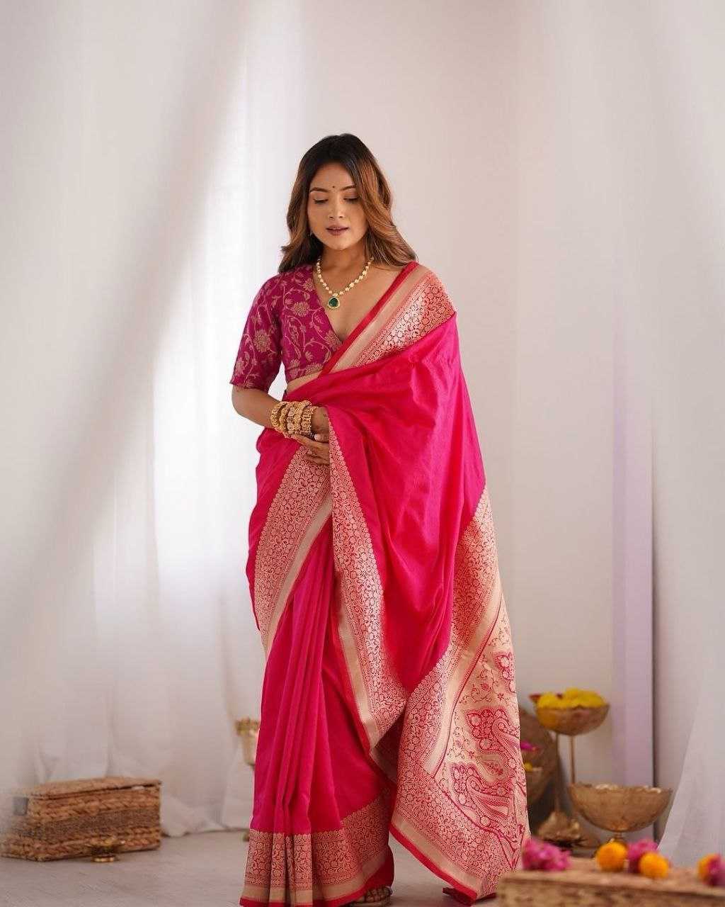 Ynf Jacquard KESH605 minaxi Sarees Wholesale Ready To Wear Sarees Party Wear Sarees Jacquard Saree Manufacturer- Kapda Export