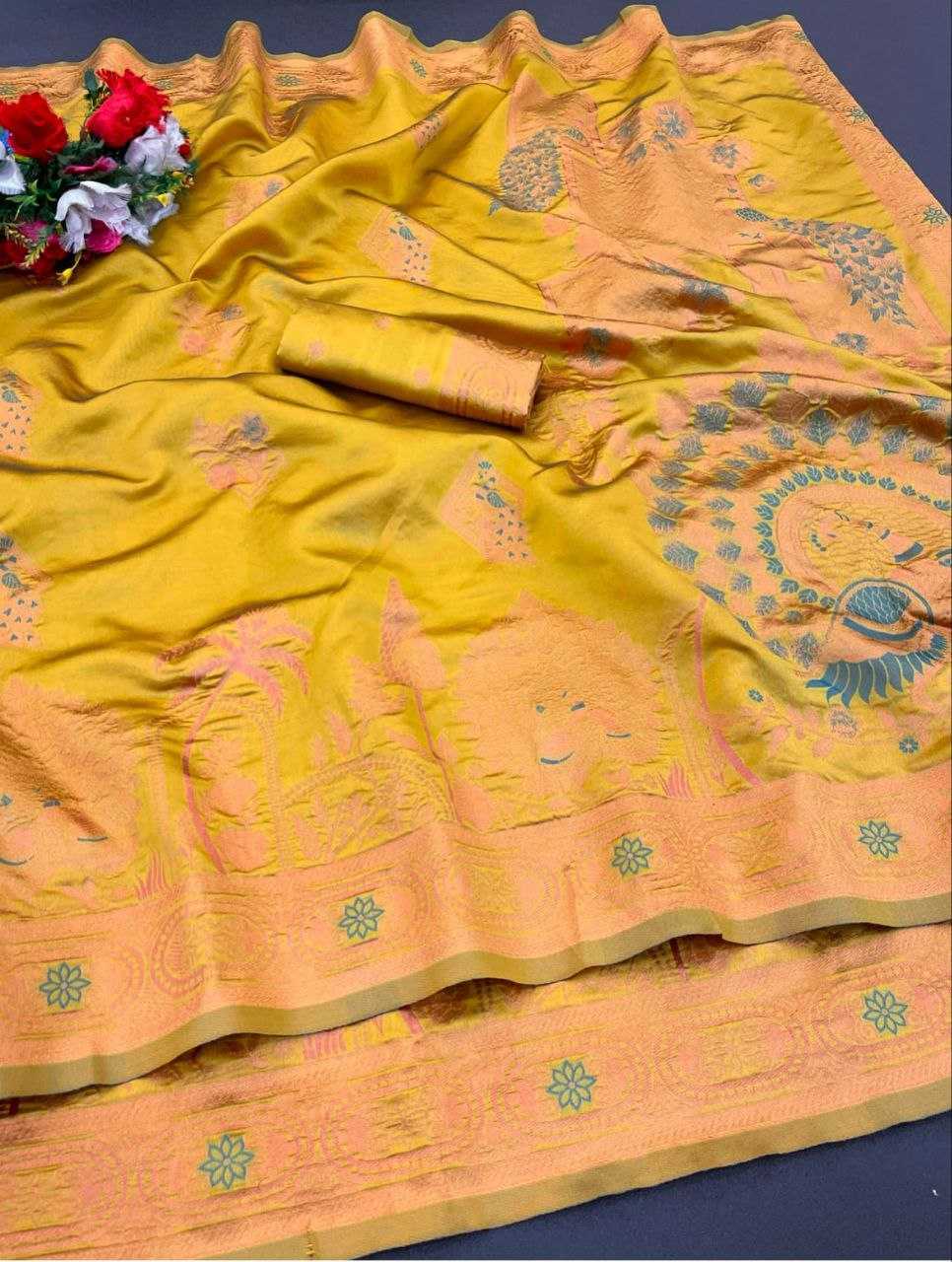 Ynf Jacquard KESH605 Ruchi Sarees Wholesale Designer Sarees Jacquard Saree Traditional Sarees Manufacturer- Kapda Export