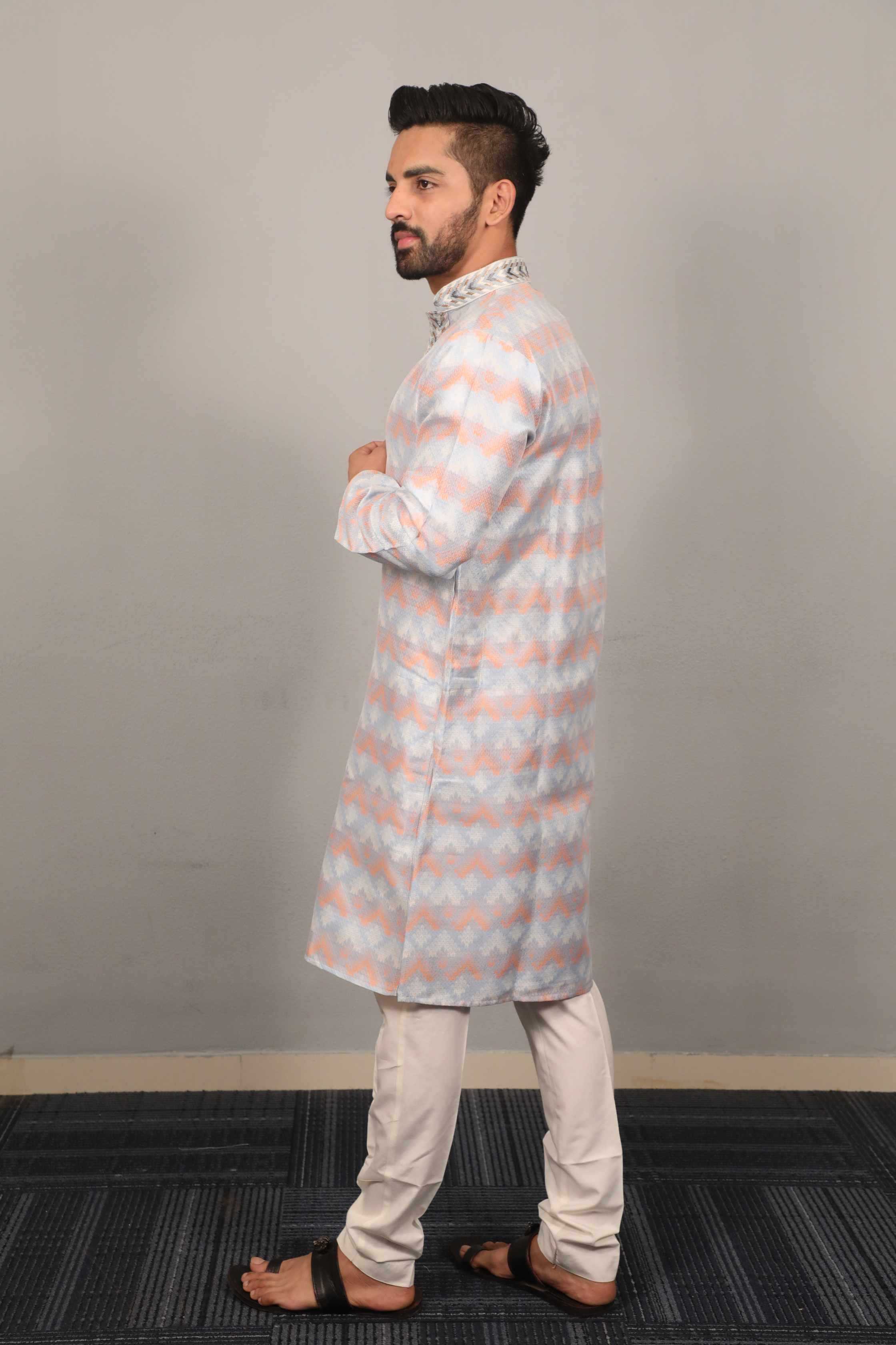 Ynf Jacquard KESH747 MORPANKH Mens Wear Wholesale Mens Kurtas Men Cotton Kurta Designer Ethnic Set Manufacturer- Kapda Export