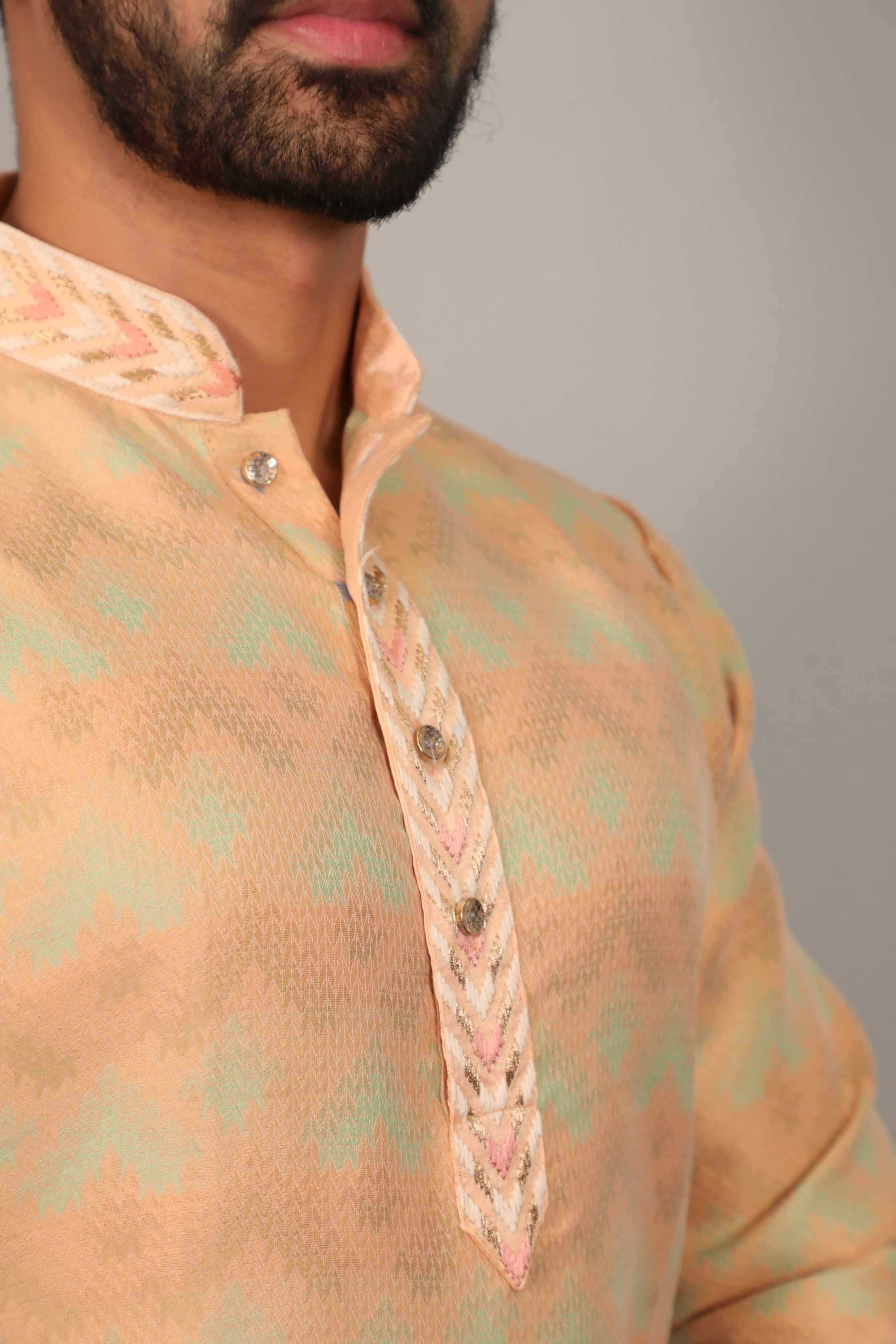 Ynf Jacquard KESH747 MORPANKH Mens Wear Wholesale Mens Kurtas Men Cotton Kurta Designer Ethnic Set Manufacturer- Kapda Export