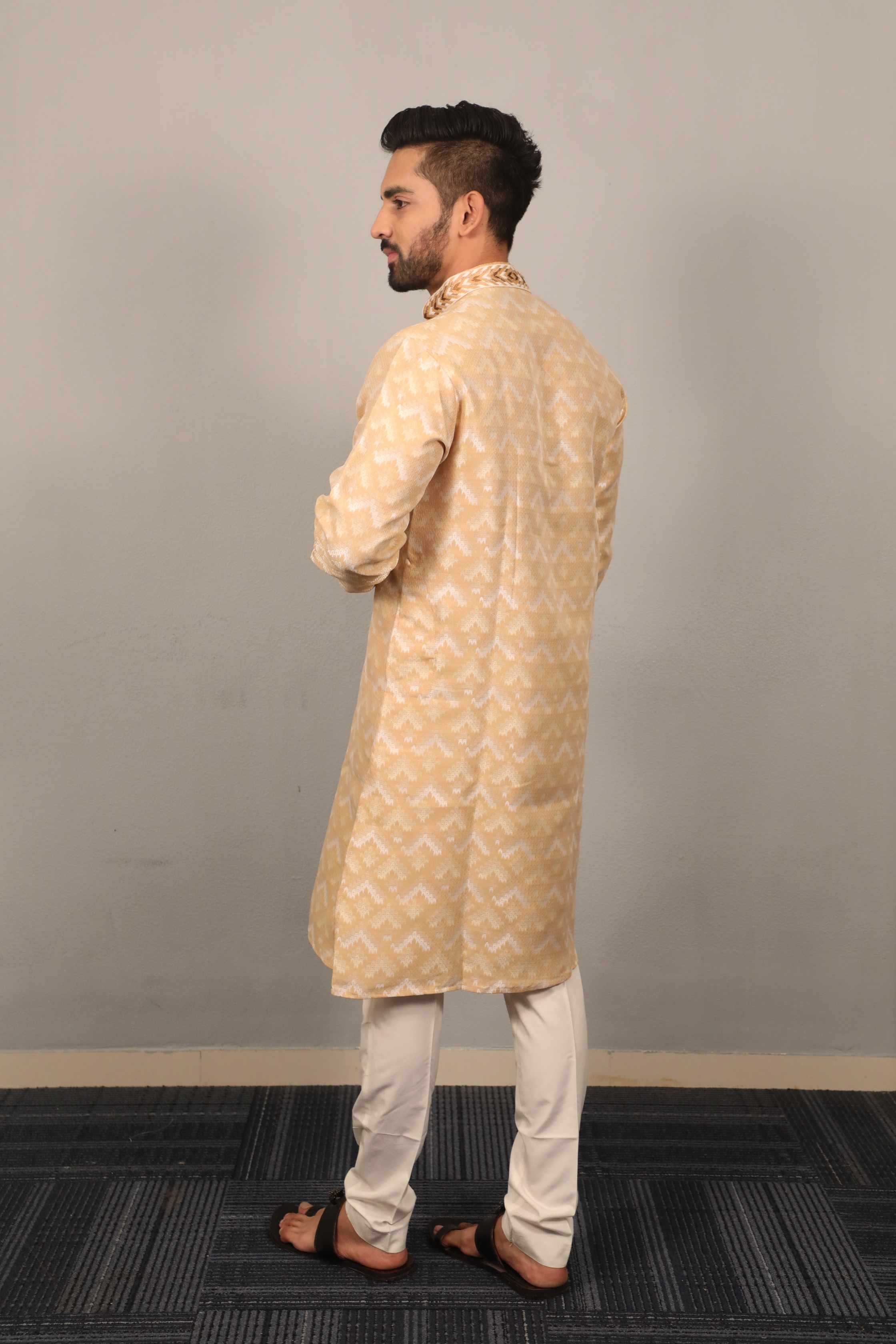 Ynf Jacquard KESH747 MORPANKH Mens Wear Wholesale Mens Kurtas Men Cotton Kurta Designer Ethnic Set Manufacturer- Kapda Export