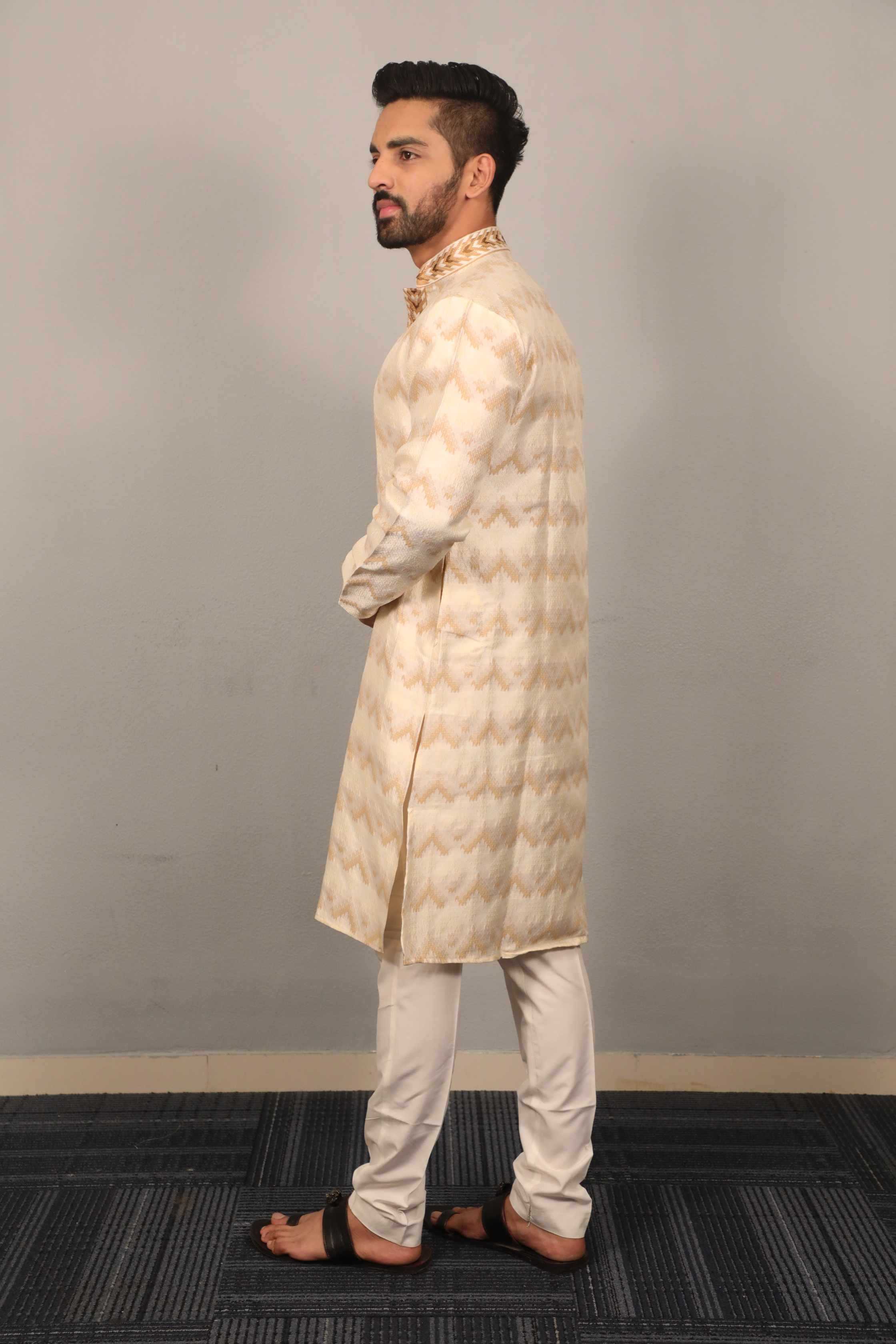 Ynf Jacquard KESH747 MORPANKH Mens Wear Wholesale Mens Kurtas Men Cotton Kurta Designer Ethnic Set Manufacturer- Kapda Export