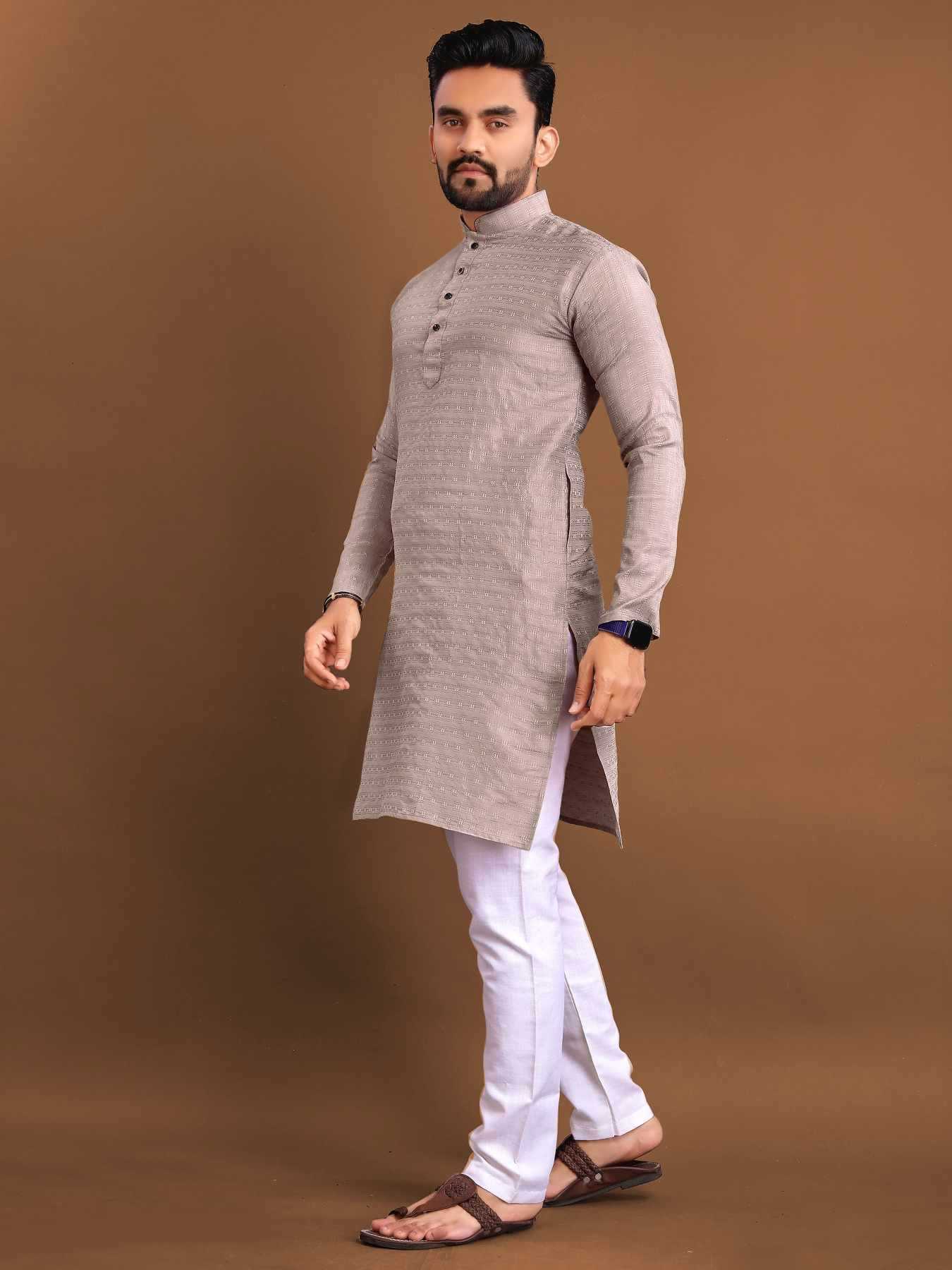 Ynf Jacquard KESH747 POSHAK Mens Wear Wholesale Mens Kurtas Men Cotton Kurta Men Kurta Pajama Manufacturer- Kapda Export