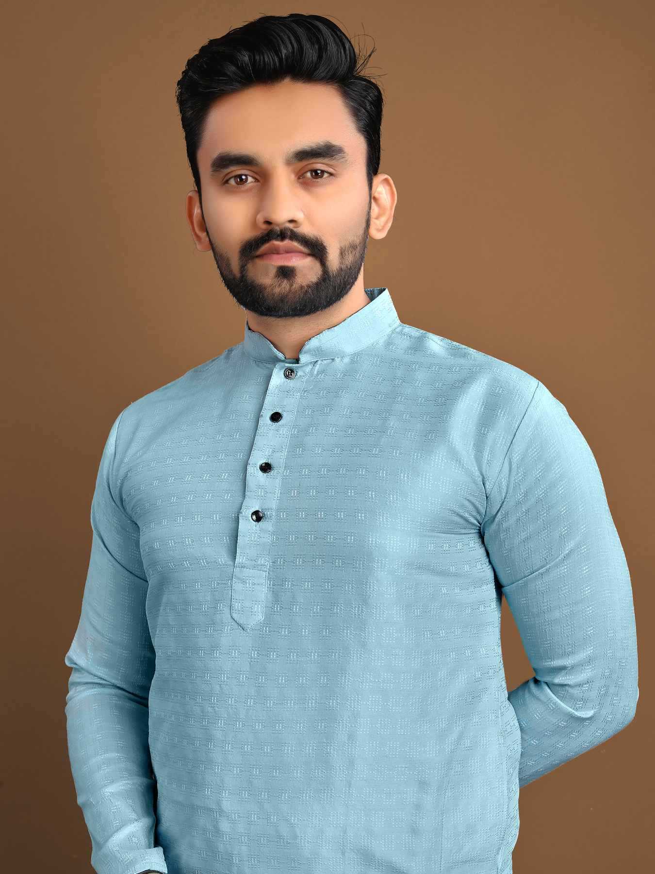 Ynf Jacquard KESH747 POSHAK Mens Wear Wholesale Mens Kurtas Men Cotton Kurta Men Kurta Pajama Manufacturer- Kapda Export