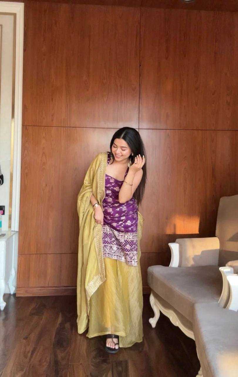 Ynf Jacquard RIN162 5988 Suits & Dresses Wholesale Palazzo Suit Party wear suits Designer Suits Manufacturer- Kapda Export