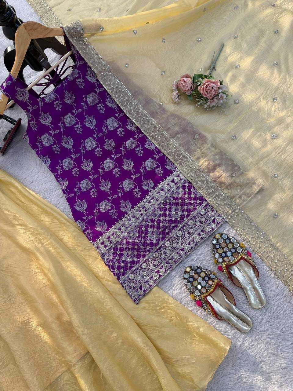 Ynf Jacquard RIN162 5988 Suits & Dresses Wholesale Palazzo Suit Party wear suits Designer Suits Manufacturer- Kapda Export