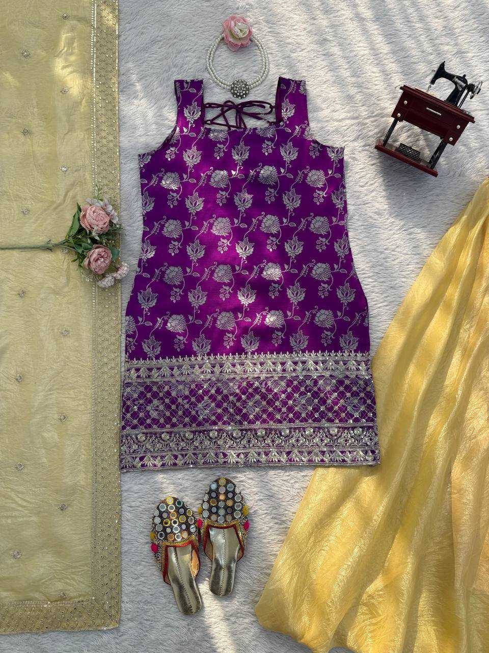 Ynf Jacquard RIN162 5988 Suits & Dresses Wholesale Palazzo Suit Party wear suits Designer Suits Manufacturer- Kapda Export