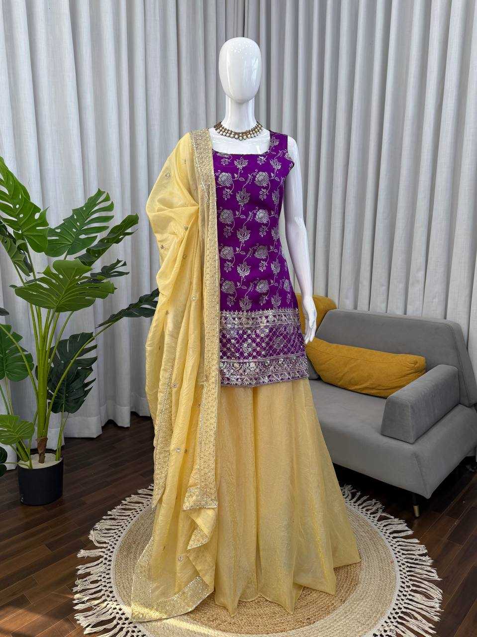 Ynf Jacquard RIN162 5988 Suits & Dresses Wholesale Palazzo Suit Party wear suits Designer Suits Manufacturer- Kapda Export