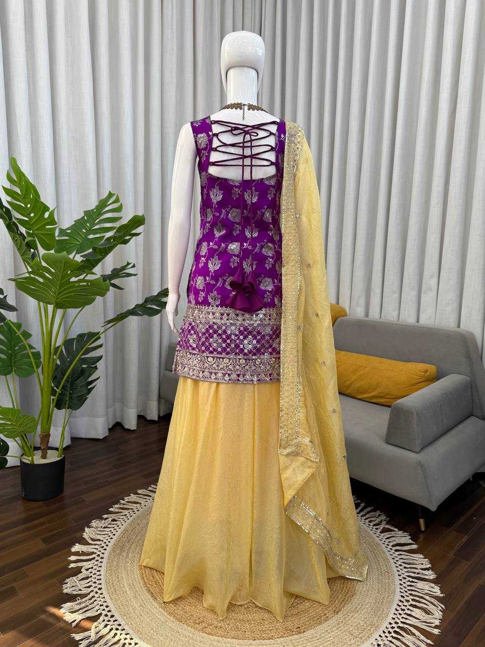Ynf Jacquard RIN162 5988 Suits & Dresses Wholesale Palazzo Suit Party wear suits Designer Suits Manufacturer- Kapda Export