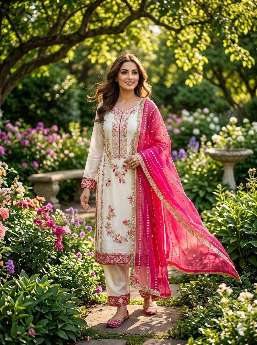 Ynf Jimmy Choo KESH141 220 Suits & Dresses Wholesale Embroidery Suits Palazzo Suit Designer Suits Manufacturer- Kapda Export