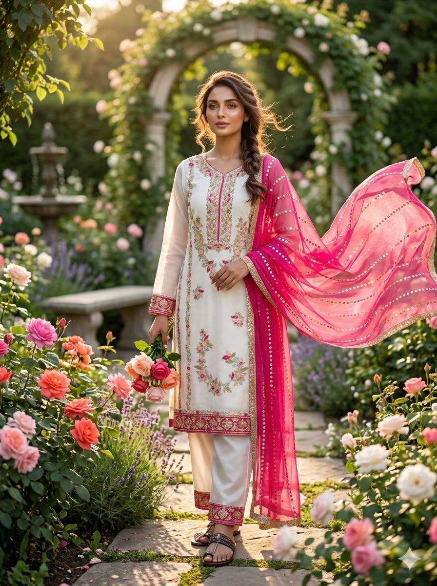 Ynf Jimmy Choo KESH141 220 Suits & Dresses Wholesale Embroidery Suits Palazzo Suit Designer Suits Manufacturer- Kapda Export