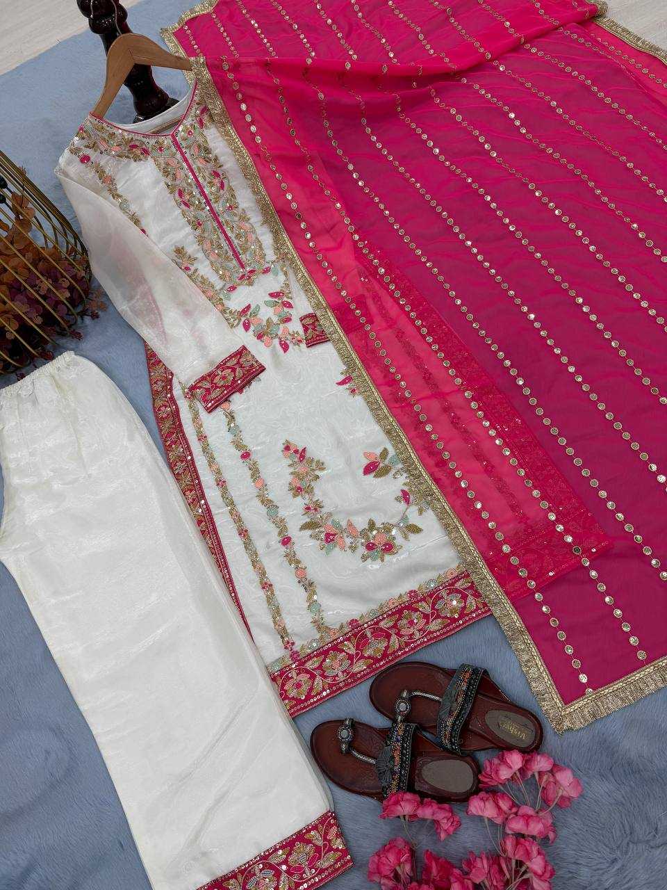 Ynf Jimmy Choo KESH141 220 Suits & Dresses Wholesale Embroidery Suits Palazzo Suit Designer Suits Manufacturer- Kapda Export