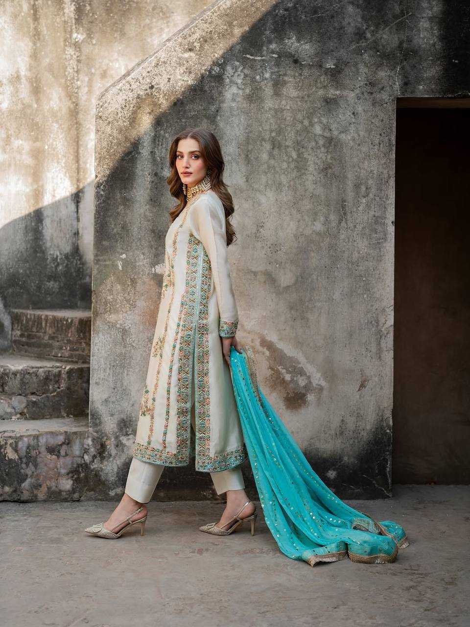 Ynf Jimmy Choo KESH141 220 Suits & Dresses Wholesale Embroidery Suits Palazzo Suit Designer Suits Manufacturer- Kapda Export