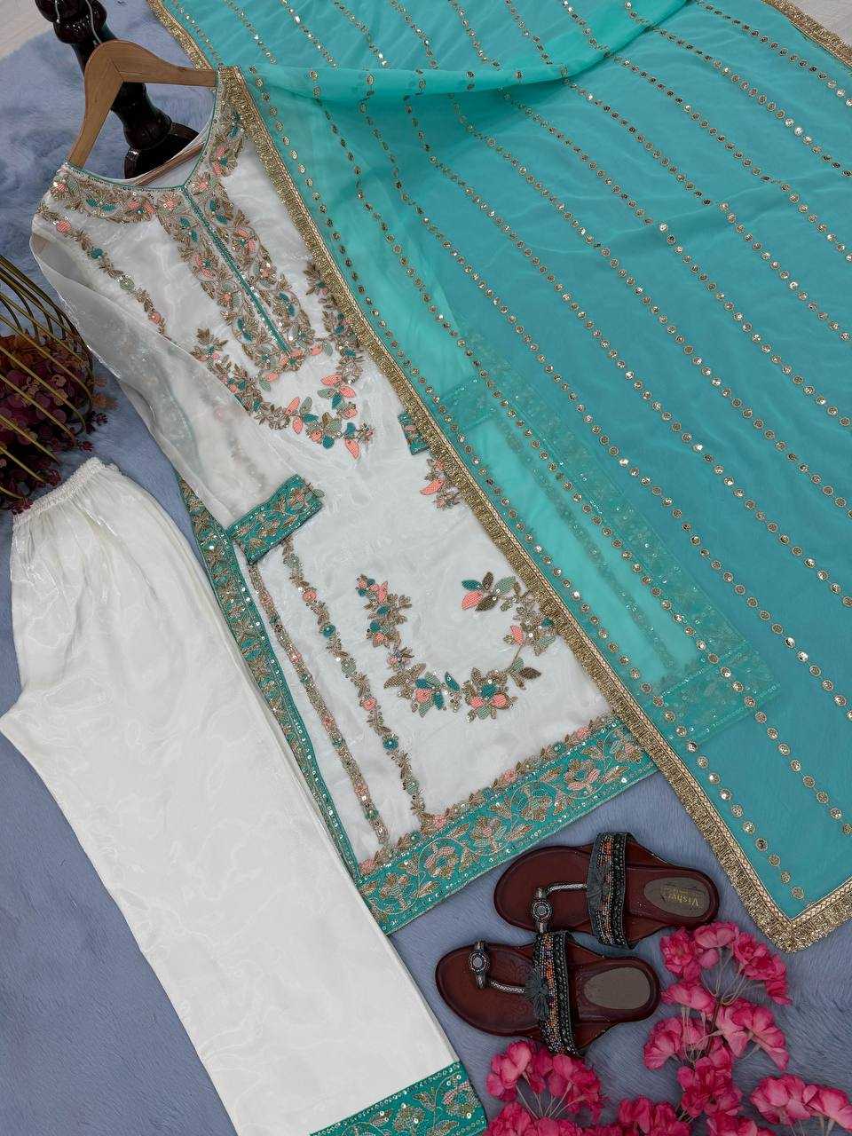 Ynf Jimmy Choo KESH141 220 Suits & Dresses Wholesale Embroidery Suits Palazzo Suit Designer Suits Manufacturer- Kapda Export