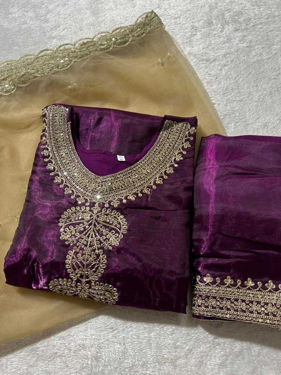 Ynf Jimmy Choo KESH502 1109 Suits & Dresses Wholesale Embroidery Suits Palazzo Suit Designer Suits Manufacturer- Kapda Export