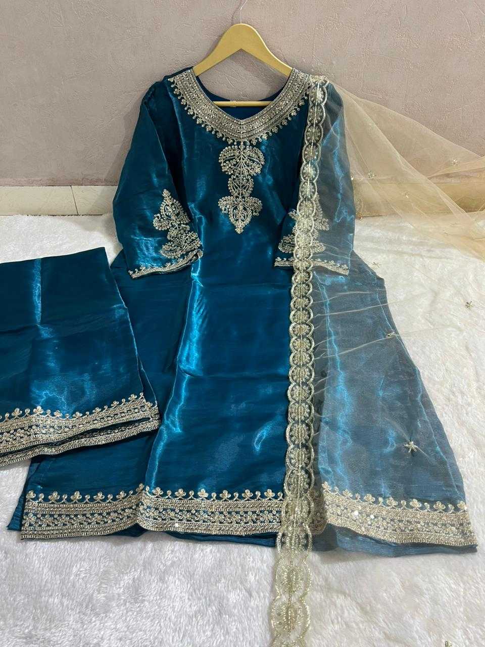 Ynf Jimmy Choo KESH502 1109 Suits & Dresses Wholesale Embroidery Suits Palazzo Suit Designer Suits Manufacturer- Kapda Export