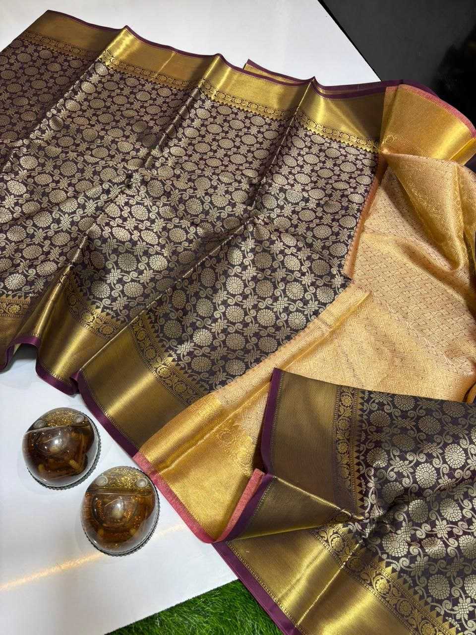 Ynf Kanjivaram Silk KESH525 HASSAN Sarees Wholesale Designer Sarees Zari Border Sarees Traditional Sarees Manufacturer- Kapda Export