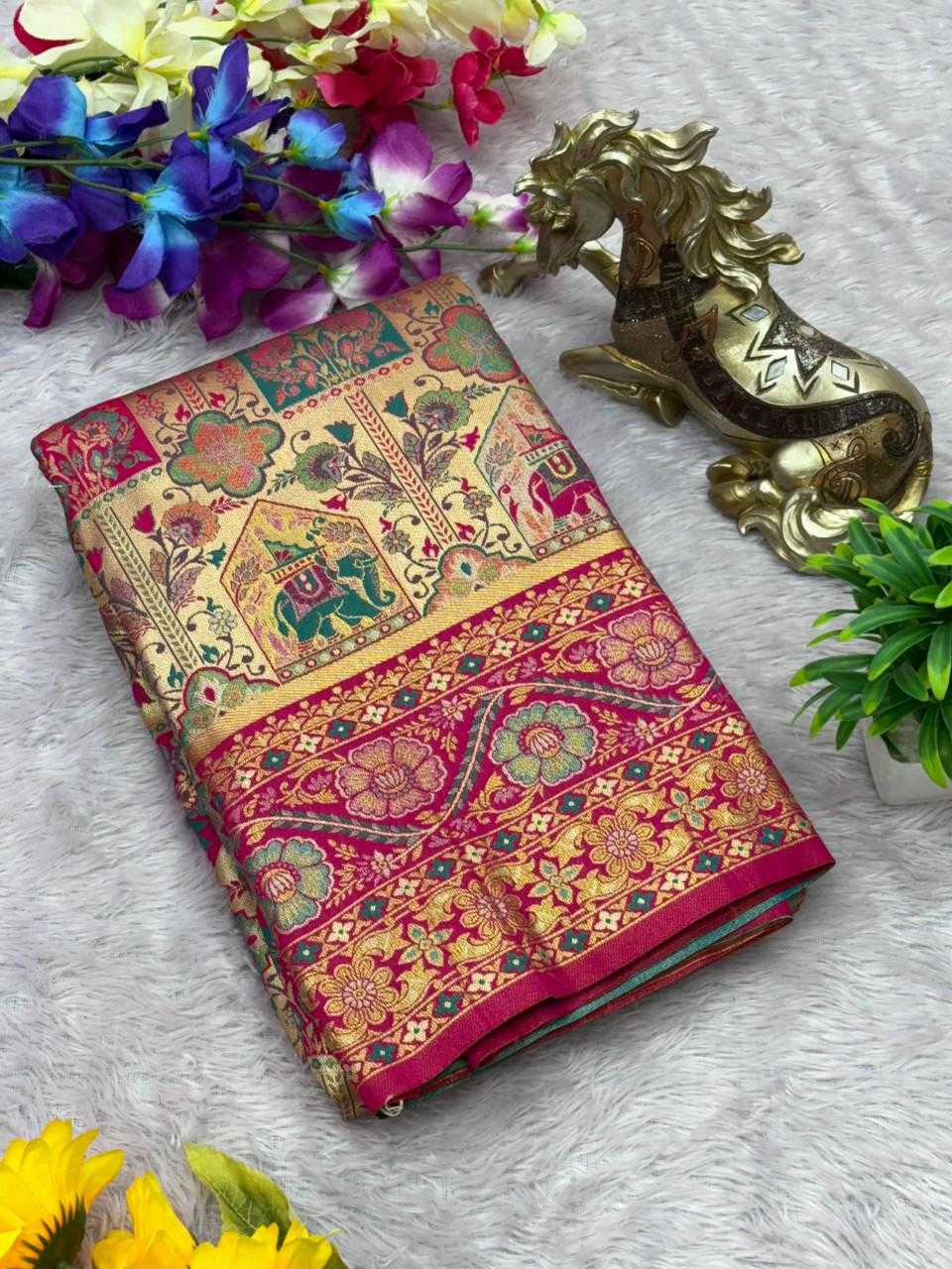 Ynf Kanjivaram Silk KESH692 MADHURI Sarees Festive Collections Wholesale Zari Border Sarees Silk Sarees Festive Sarees Manufacturer- Kapda Export