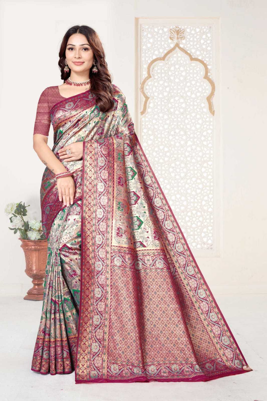 Ynf Kanjivaram Silk KESH692 MADHURI Sarees Festive Collections Wholesale Zari Border Sarees Silk Sarees Festive Sarees Manufacturer- Kapda Export