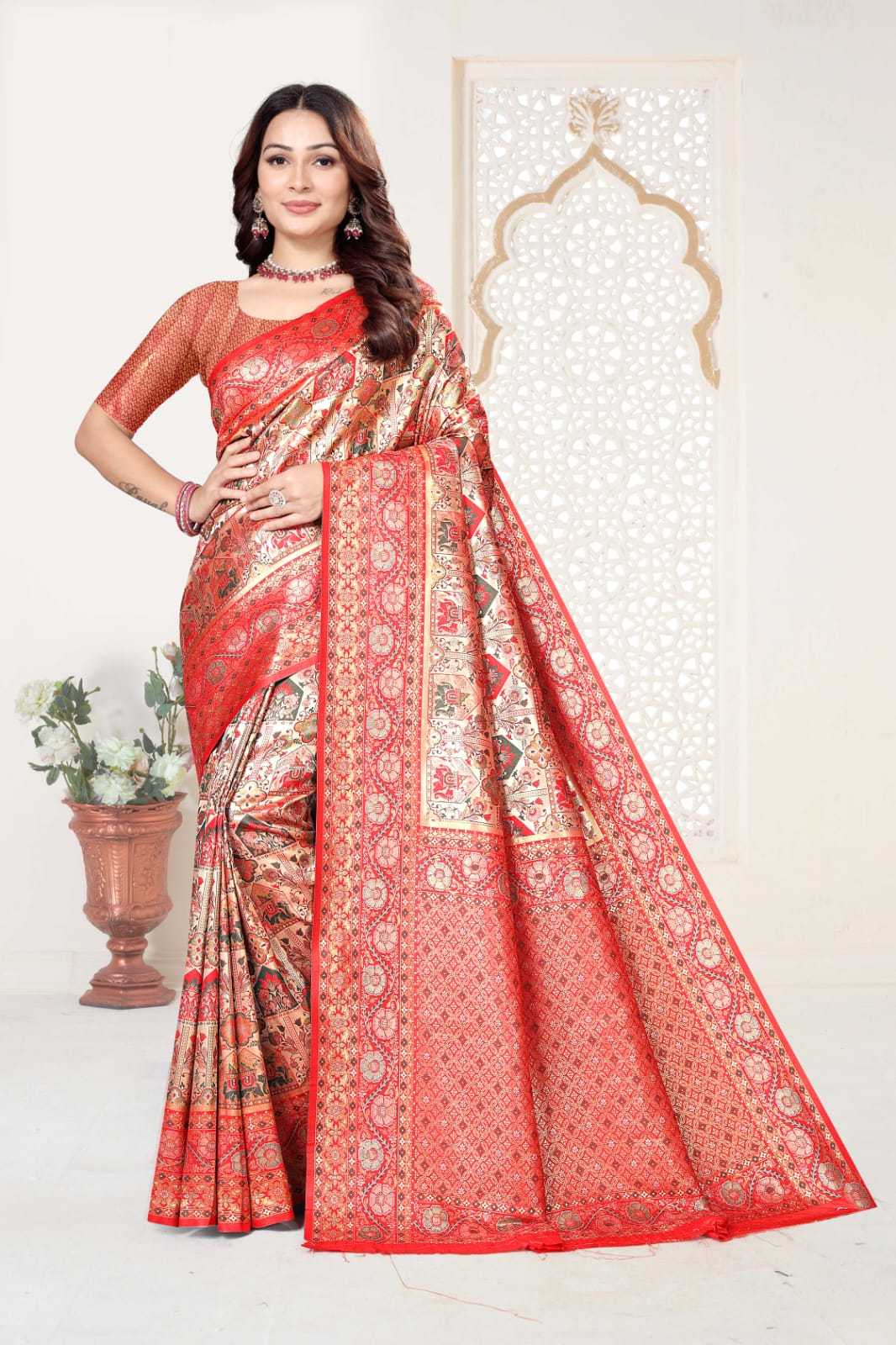 Ynf Kanjivaram Silk KESH692 MADHURI Sarees Festive Collections Wholesale Zari Border Sarees Silk Sarees Festive Sarees Manufacturer- Kapda Export