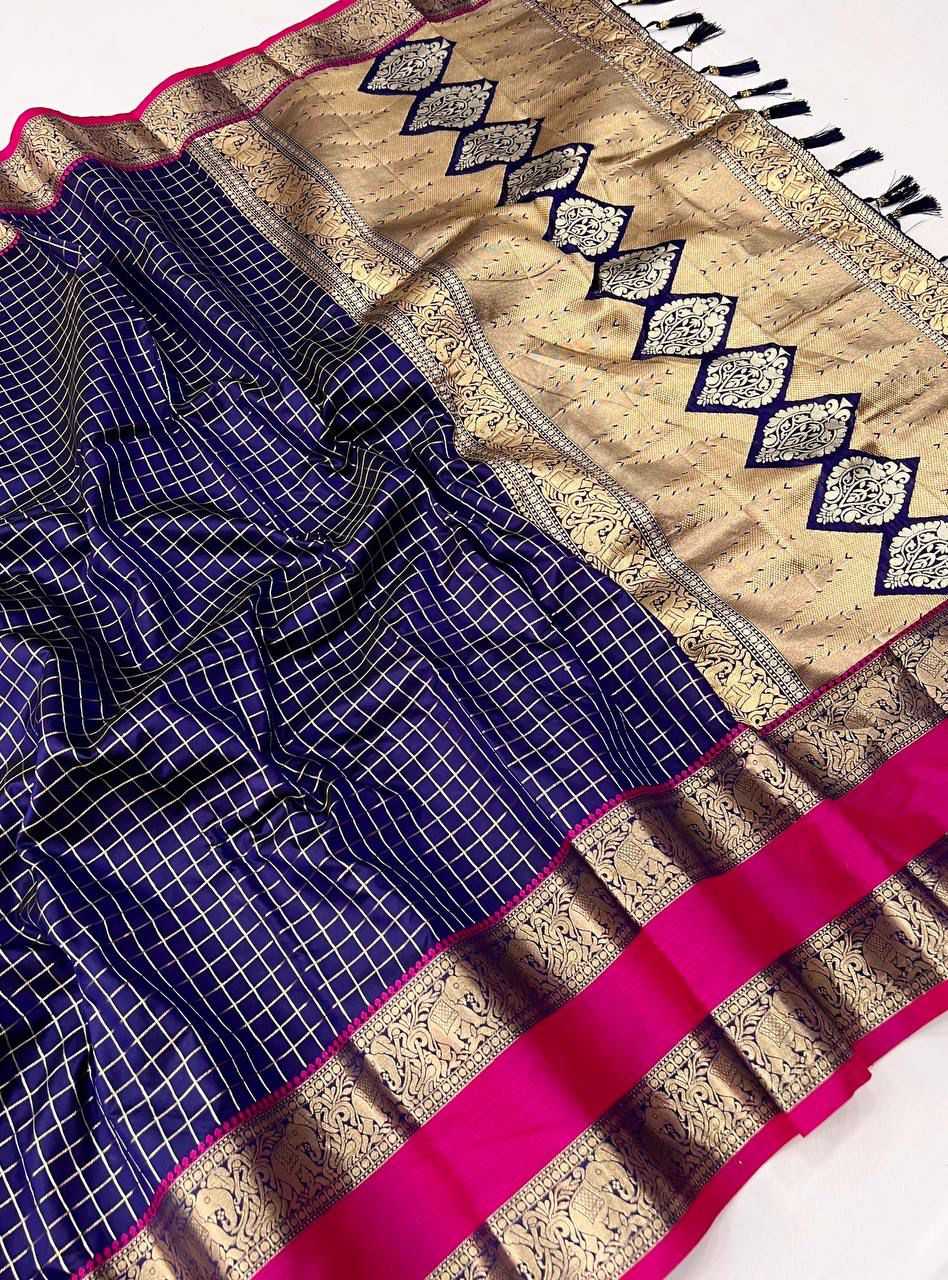 Ynf Kanjivaram Silk KESH700 Nx-235 Silk Sarees Wholesale Soft Silk Sarees Kanjivaram Silk Sarees Zari Border Silk Sarees Manufacturer- Kapda Export