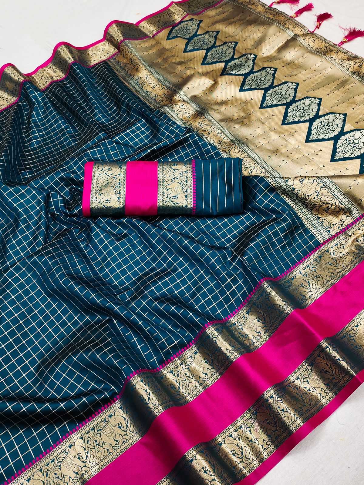 Ynf Kanjivaram Silk KESH700 Nx-235 Silk Sarees Wholesale Soft Silk Sarees Kanjivaram Silk Sarees Zari Border Silk Sarees Manufacturer- Kapda Export