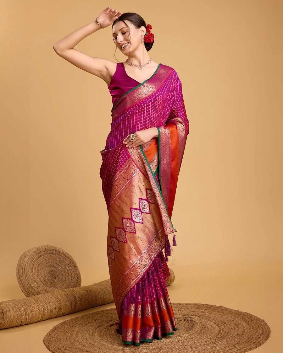 Ynf Kanjivaram Silk KESH700 Nx-235 Silk Sarees Wholesale Soft Silk Sarees Kanjivaram Silk Sarees Zari Border Silk Sarees Manufacturer- Kapda Export