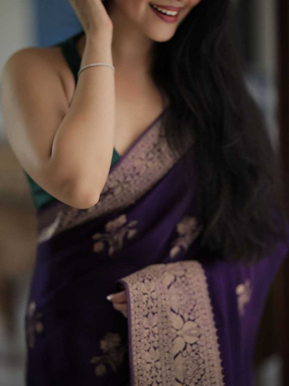 Ynf Katan Silk KESH525 KATAAN Sarees Wholesale Butta Sarees Zari Border Sarees Traditional Sarees Manufacturer- Kapda Export