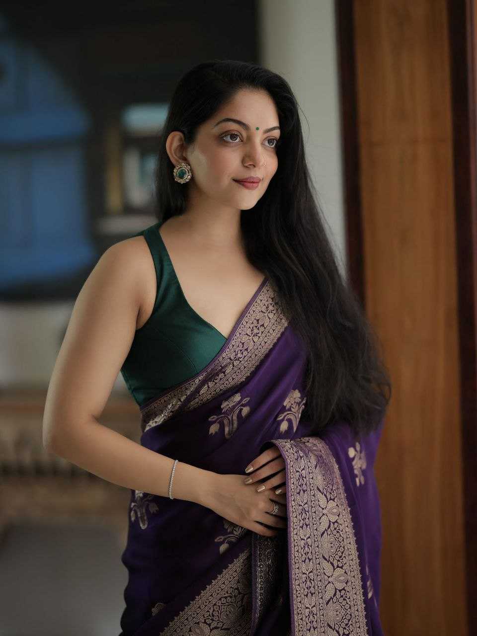 Ynf Katan Silk KESH525 KATAAN Sarees Wholesale Butta Sarees Zari Border Sarees Traditional Sarees Manufacturer- Kapda Export