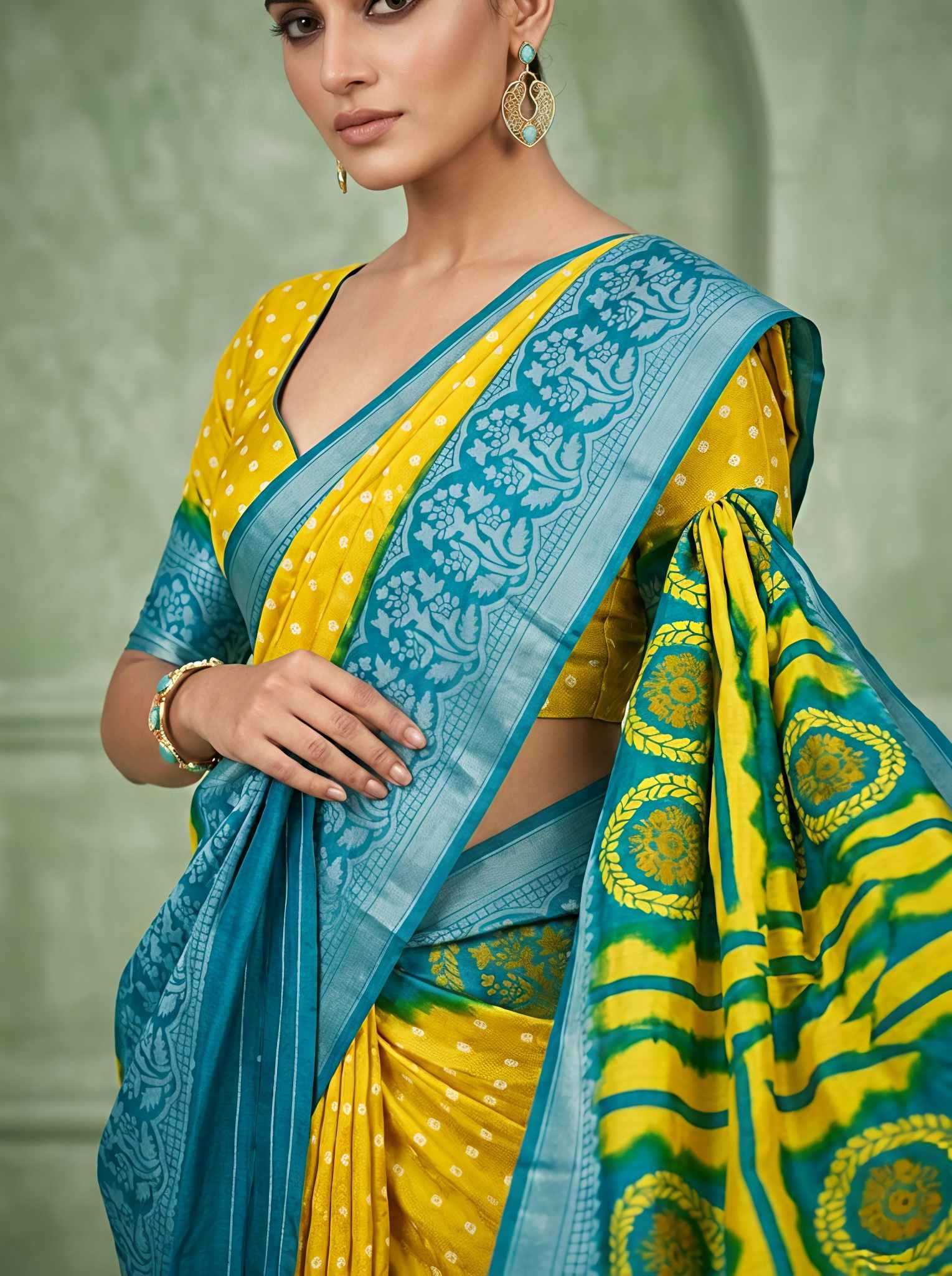 Ynf Kora Silk KESH673 GOLD DUST BRASSO Silk Sarees Wholesale Kora Silk Sarees Printed Silk Saree Designer Silk Sarees Manufacturer- Kapda Export