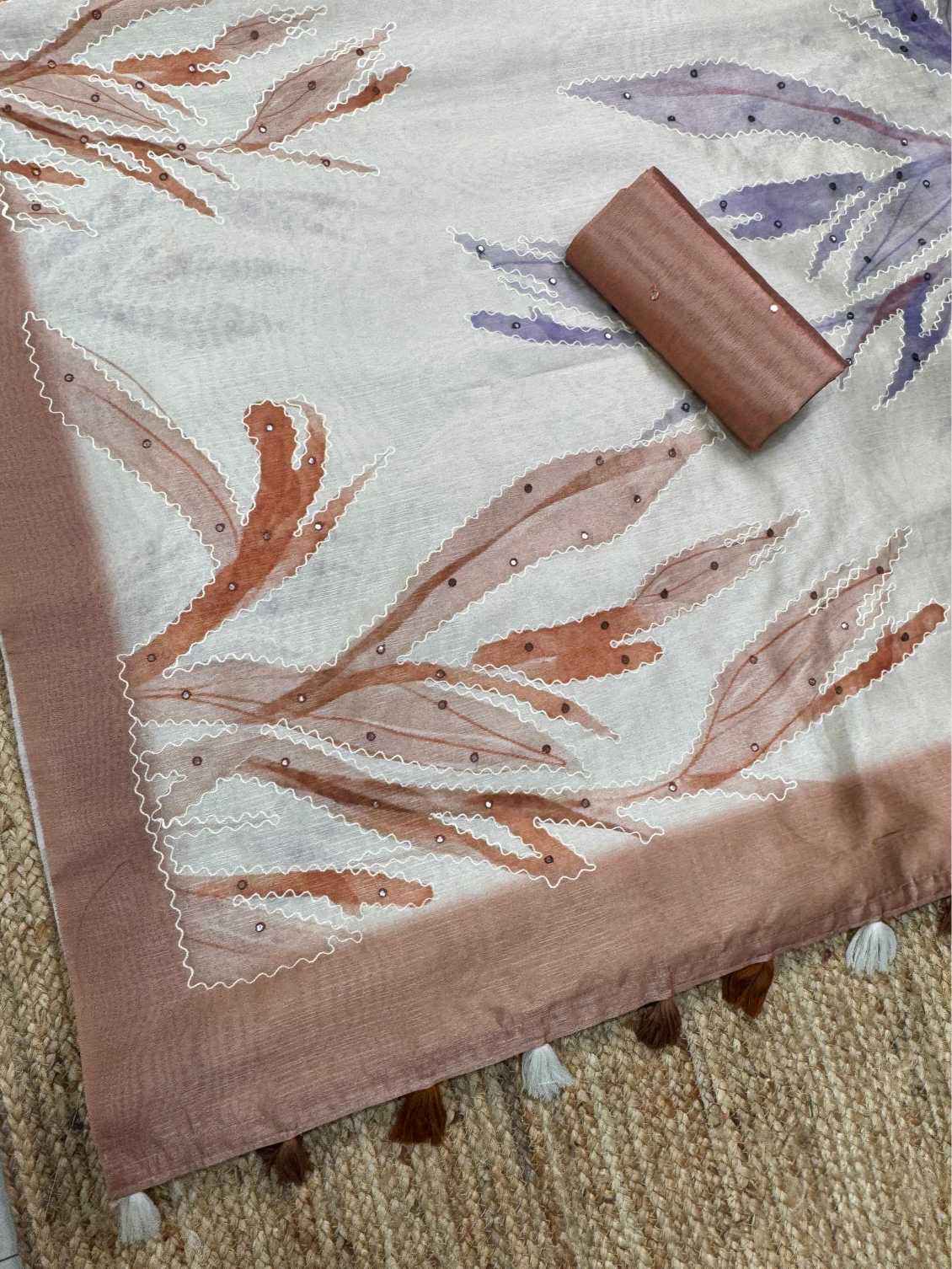 Ynf Linen KESH501 Sambhavi Sarees Wholesale Printed Sarees Kashmiri Sarees Linen Sarees Manufacturer- Kapda Export